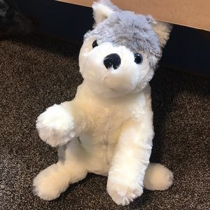 Cute husky stuffed animal